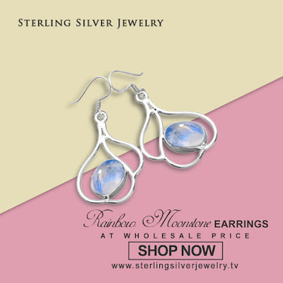 rainbow moonstone dangle earrings