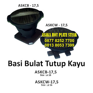 Hot plate ASKCW, ASKCW 17, 5 basi bulat dengan tutup kayu, Asaka hot plate, Hot Plate, Hot Plate Steak, Alat Masak, Hot Plate Odon, Hot Plate Food, Hot Plate Resturant, hotplate kuliner, 