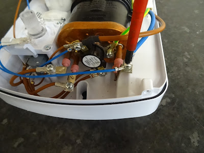 Electric shower - testing and replacing the heating tank element in the heat exchanger