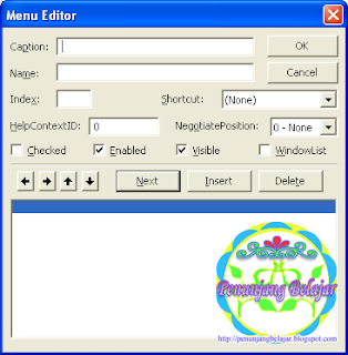 Cara Membuat Menu Bar Dengan Visual Basic 6.0  Penunjang 