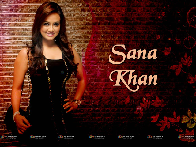 Sana Khan Smile Wallpaper