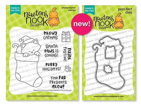 Newton’s Stocking | Christmas Stamp Set and Die Set by Newton's Nook Designs