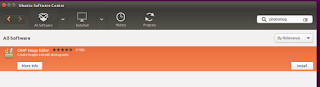 proses instalasi gimp dari ubuntu software center