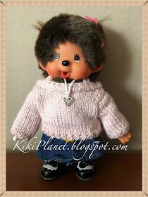 kiki monchhichi pull tricot knitting handmade fait main vêtement 
