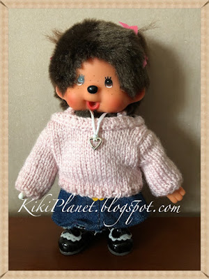 kiki monchhichi pull tricot knitting handmade fait main vêtement 