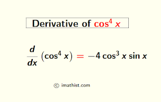 Derivative of cos^4x