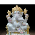 Pure White Ganesh Ji Marble Murti ( Marble Statue Of Ganesh )