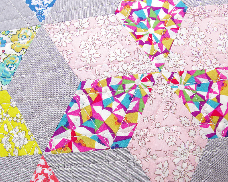 english paper piecing: liberty star pillow red pepper