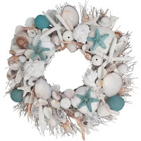 Coastal Wreaths for Beach House Front Door.