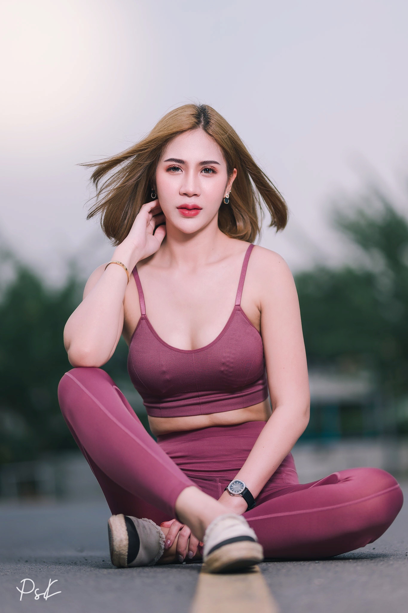 Thanyalak Homnan in sexy sports ware photoshoot by Psk Photott Thailand