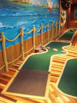 Indoor Adventure Golf at the Fairworld Amusement Arcade in Cleethorpes