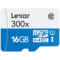 micro sd lexar memiliki warna biru putih