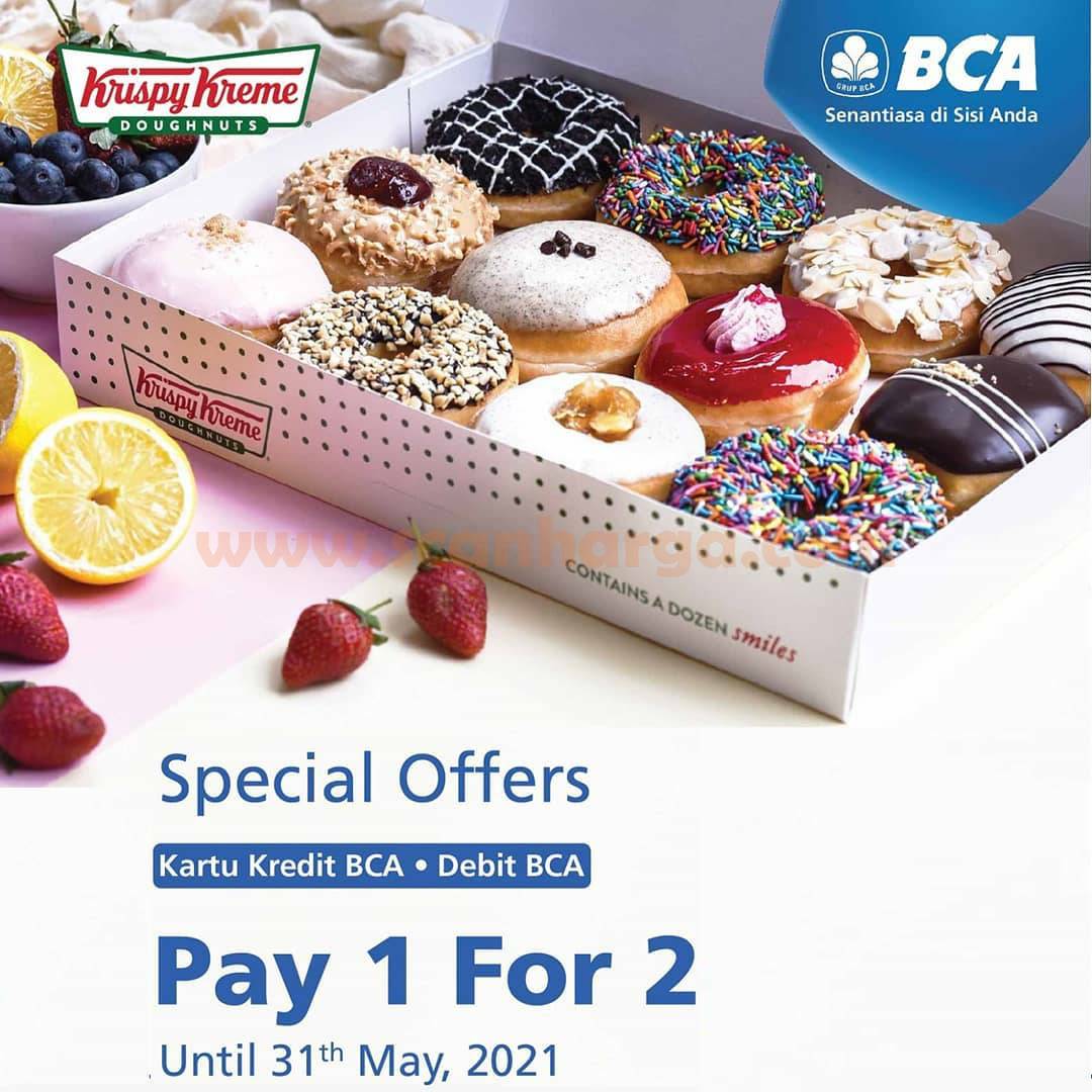 Promo KRISPY KREME Pay 1 For 2 Khusus Pengguna Kartu DEBIT dan KREDIT BCA