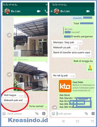 Mezzanine, Ranjang Susun, Kanopi, dan Teralis Pengaman pesanan Bu Lian di BSD Tangerang