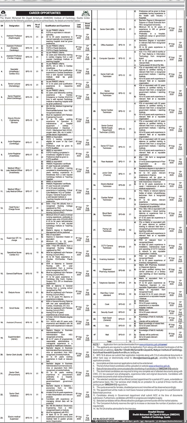 Government jobs in quetta 2025 online apply