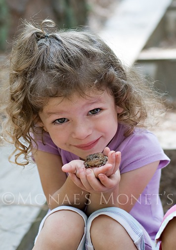 Abby with frog blog