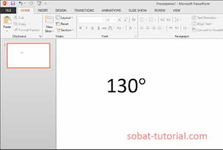 Cara Membuat Simbol Derajat di PowerPoint