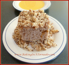 Fried Walnut Crusted Spice Cake with Caramel Sauce | www.BakingInATornado.com | #recipe #dessert