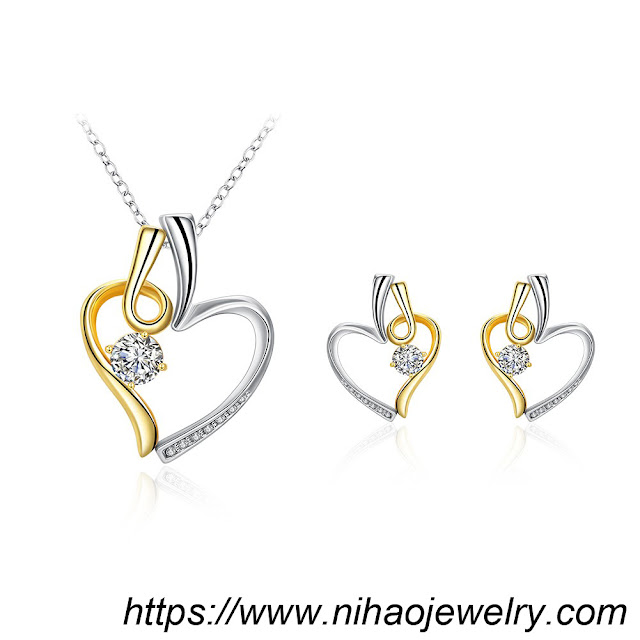 Necklace eardrop set