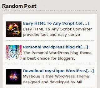 Widget Random Post