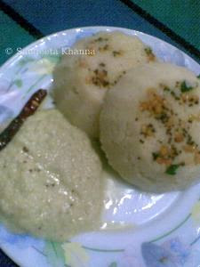 rawa idli and amla coconut chutney