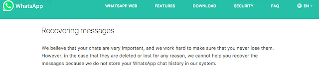 Recovering Whatsapp Messages