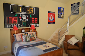 Dormitorio para niño tema deportivo