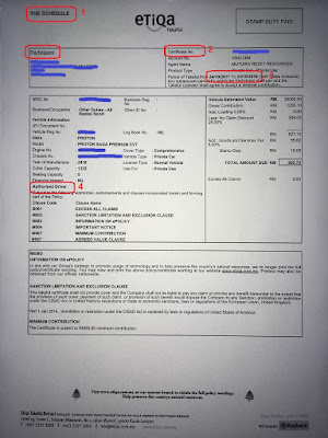 Contoh gambar cover note insuran schedule jadual