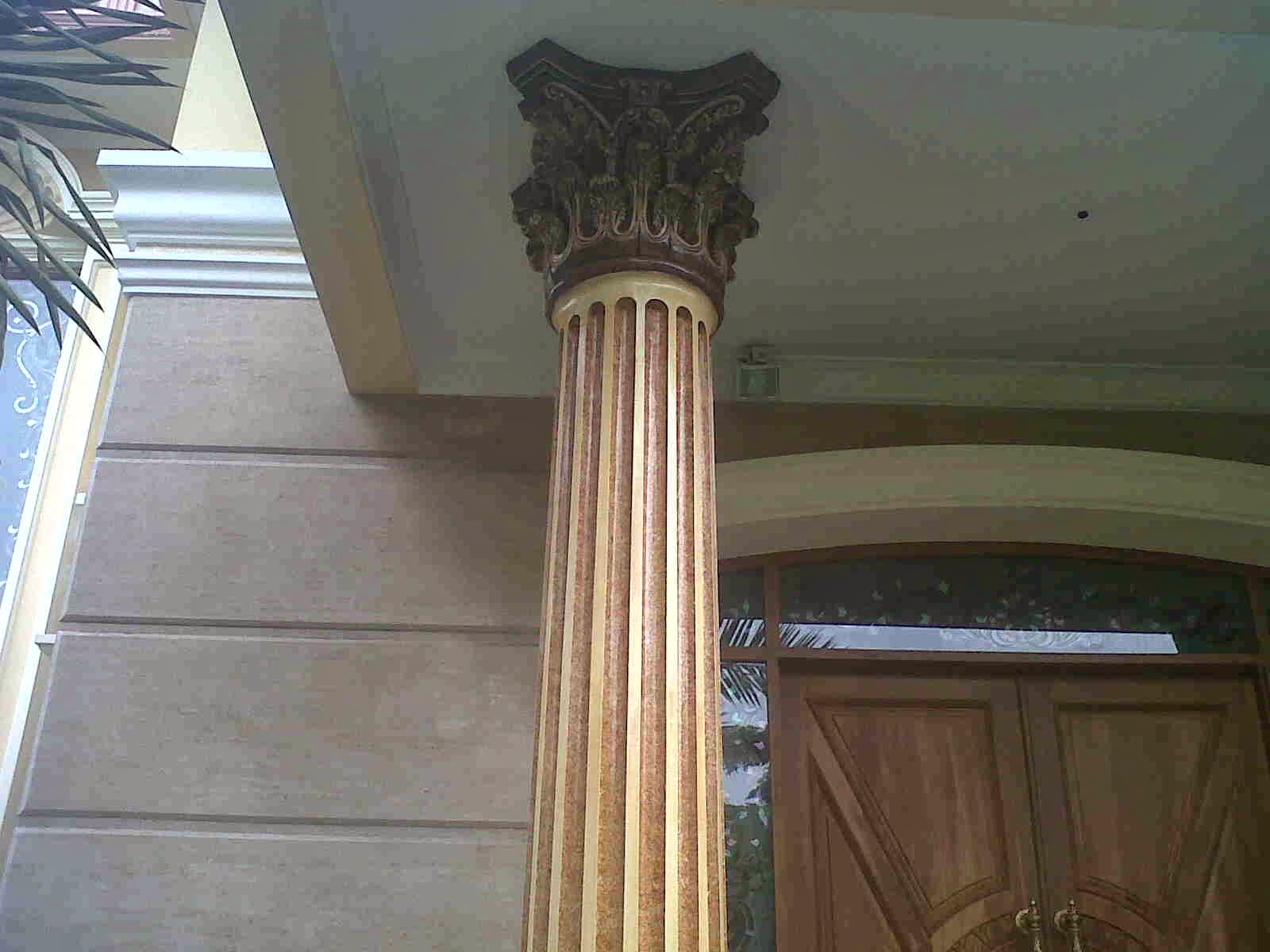 Cat motif  marmer  tiang  atau pilar rumah PENGECATAN 