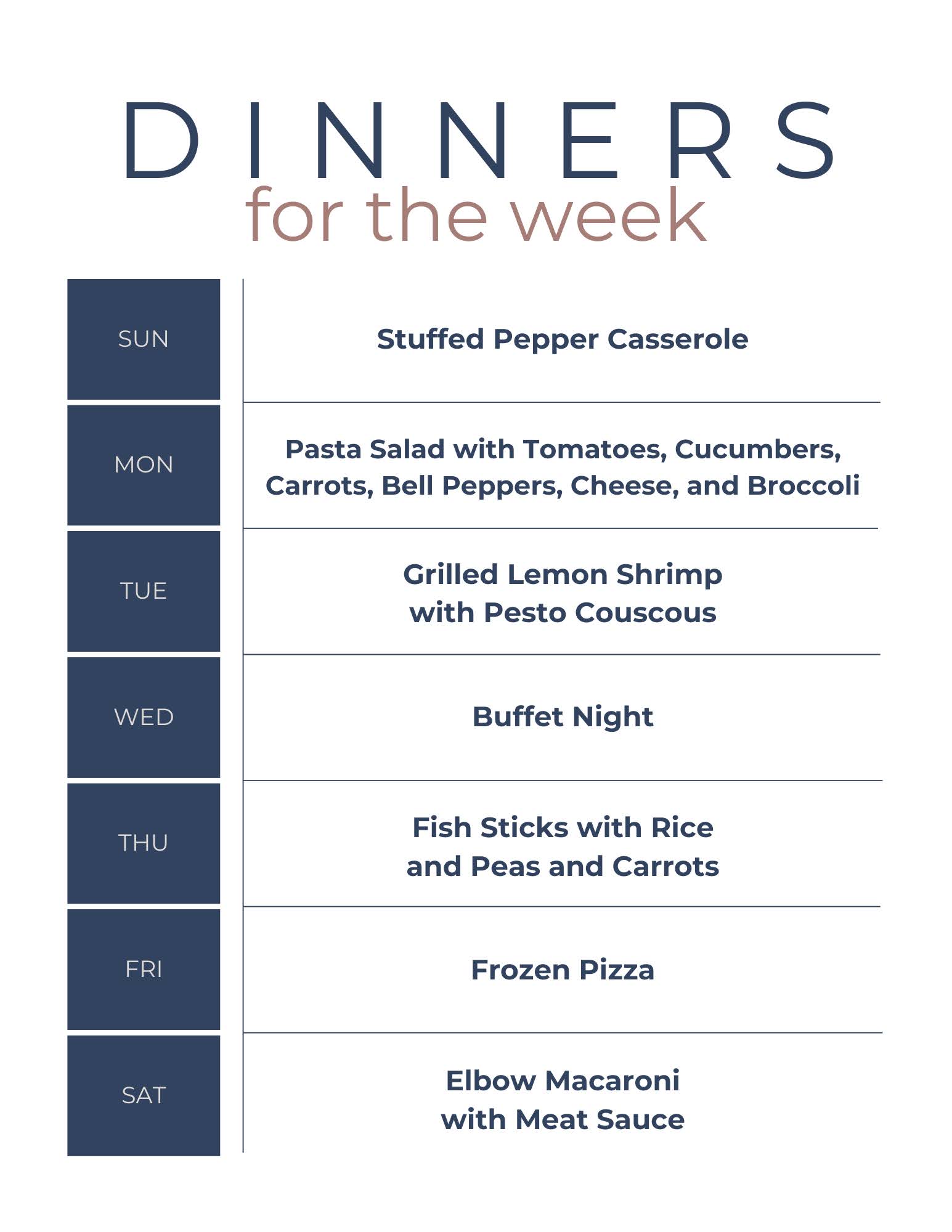 What's for Dinner: May 19 - May 25 | A week of dinners on Taste As You Go