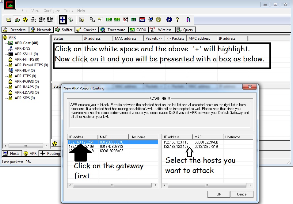 Hacking A Computer In Lan By Arp Poisoning Cain Abel Tutorial