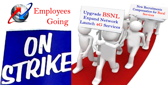 BSNL Employees Strike to bring back BSNL into Profits