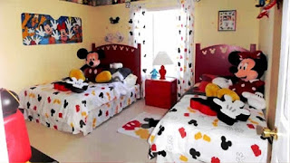 Desain Kamar Tidur Anak Lucu Motif Mickey Mouse
