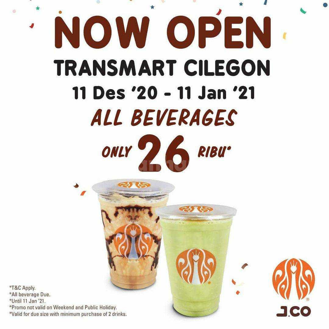 JCO Transmart Cilegon Grand Opening Promo – All Beverages only Rp 26.000