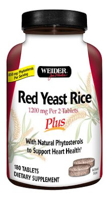 Weider Red Yeast Rice Plus with Phytosterols 1200 mg per 2 Tablets - 180 Tablets