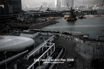 Demolition of Star Ferry Central Pier, Hong Kong, 2008