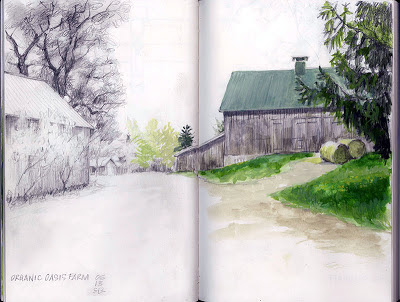 Farm sketch by Shannon Reynolds