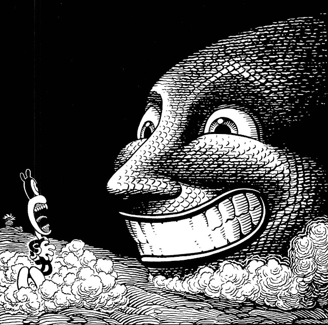 Jim Woodring, a frightening meeting