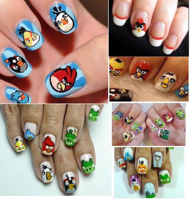 Belleza de uñas decoradas con caritas de animalitos