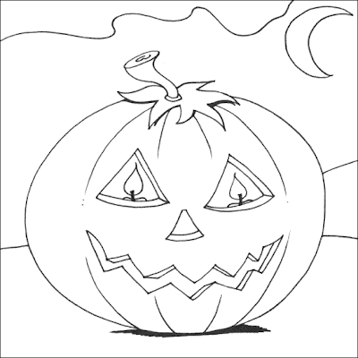 Scary Pumpkin Coloring Pages