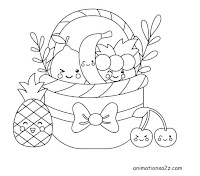 coloring pages - fruits and vegetables