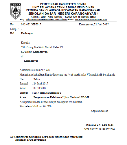 Contoh Surat Undangan Resmi Acara yang Benar Revisi 2017 