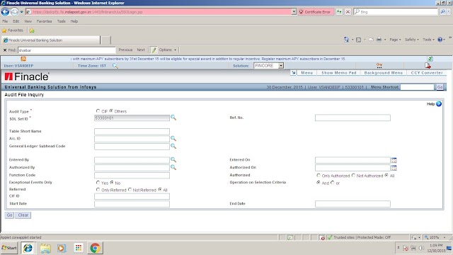 Procedure to find the unverified SCSS accounts after modification in DOP Finacle