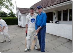 Edward with one of the cricket players.  He expained to us how the game is played.