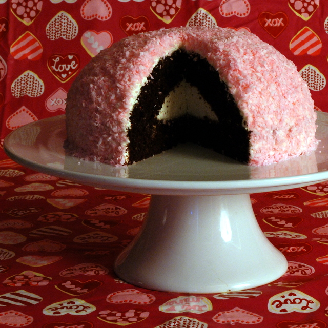 Pink Snowball And Black Catapillar Cake - CakeCentral.com