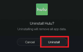 Uninstall Hulu app