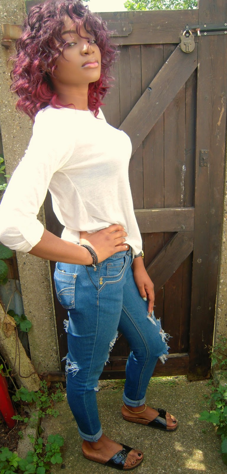 Top, Jeans (DIY), Sandals All Primark | Watch eBay