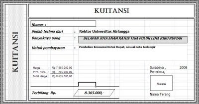 Alinea's: Kuitansi (Receipt)