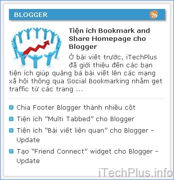 Tiện ích Recent Posts giống iTechPlus.info