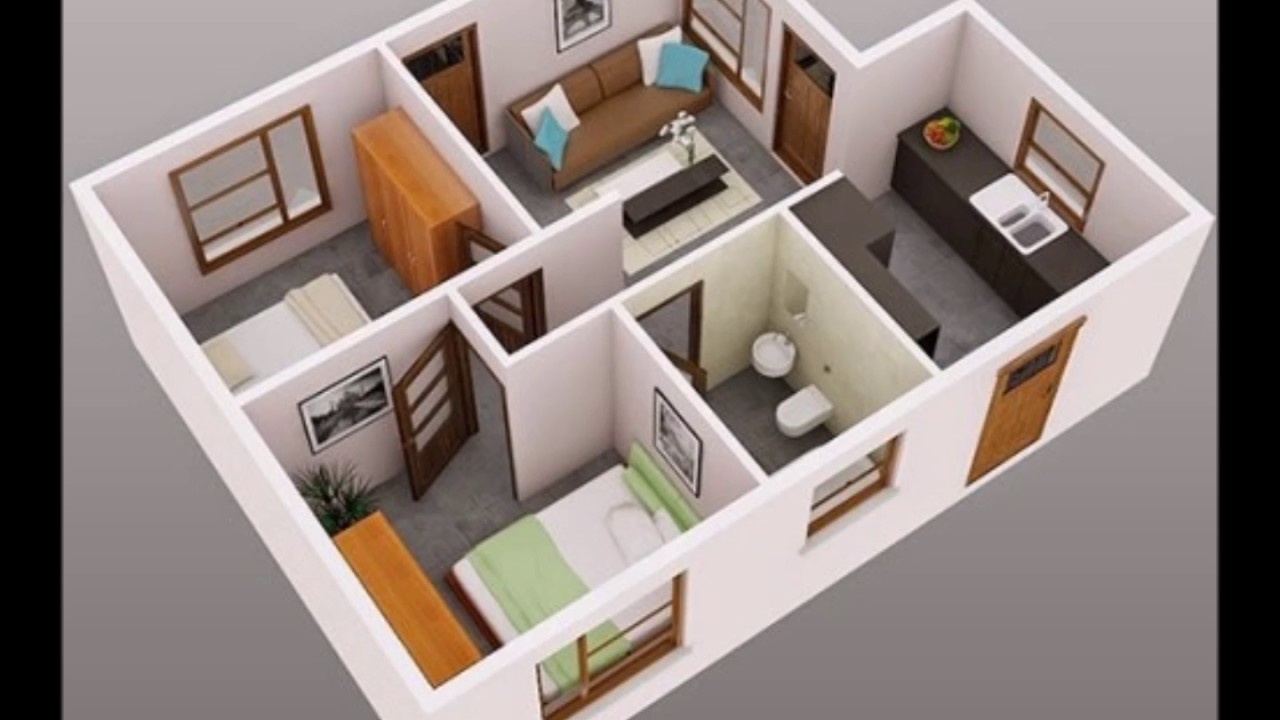 Inspirasi Top Denah Rumah Type 45 3 Kamar Tidur 3d